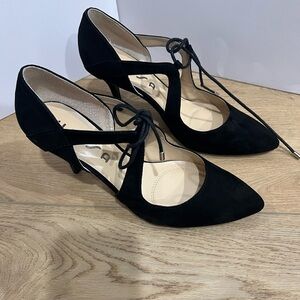 Unisa Black Women's Heels with Bow Detail